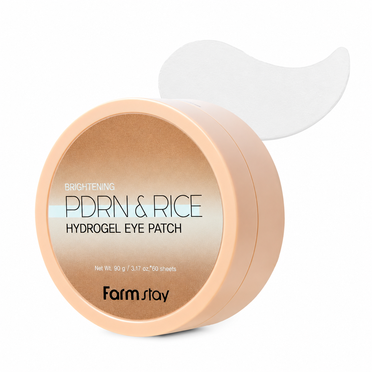 Farm Stay Brightening PDRN & Rice Hydrogel Eye Patch – 60 parches